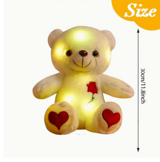 ✨ Ours en peluche lumineux LED – 30 cm ✨